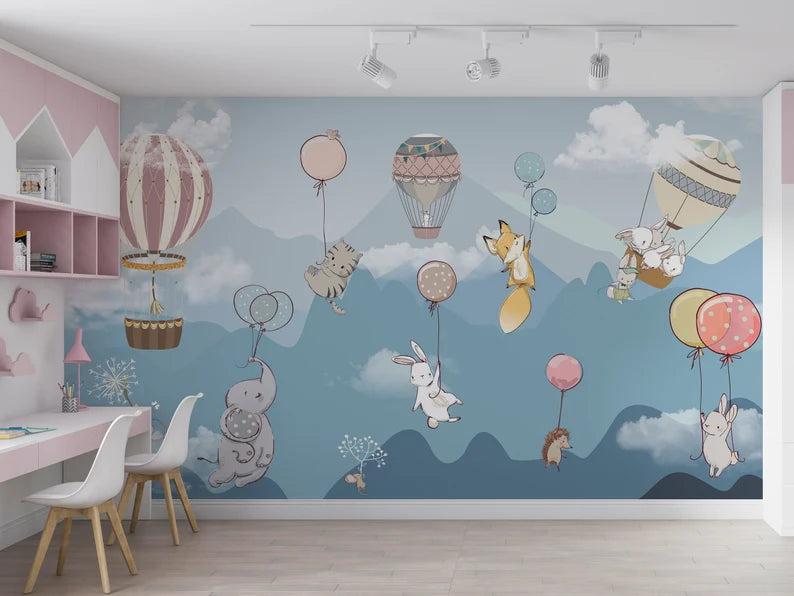Animals Kids Room Wallpaper