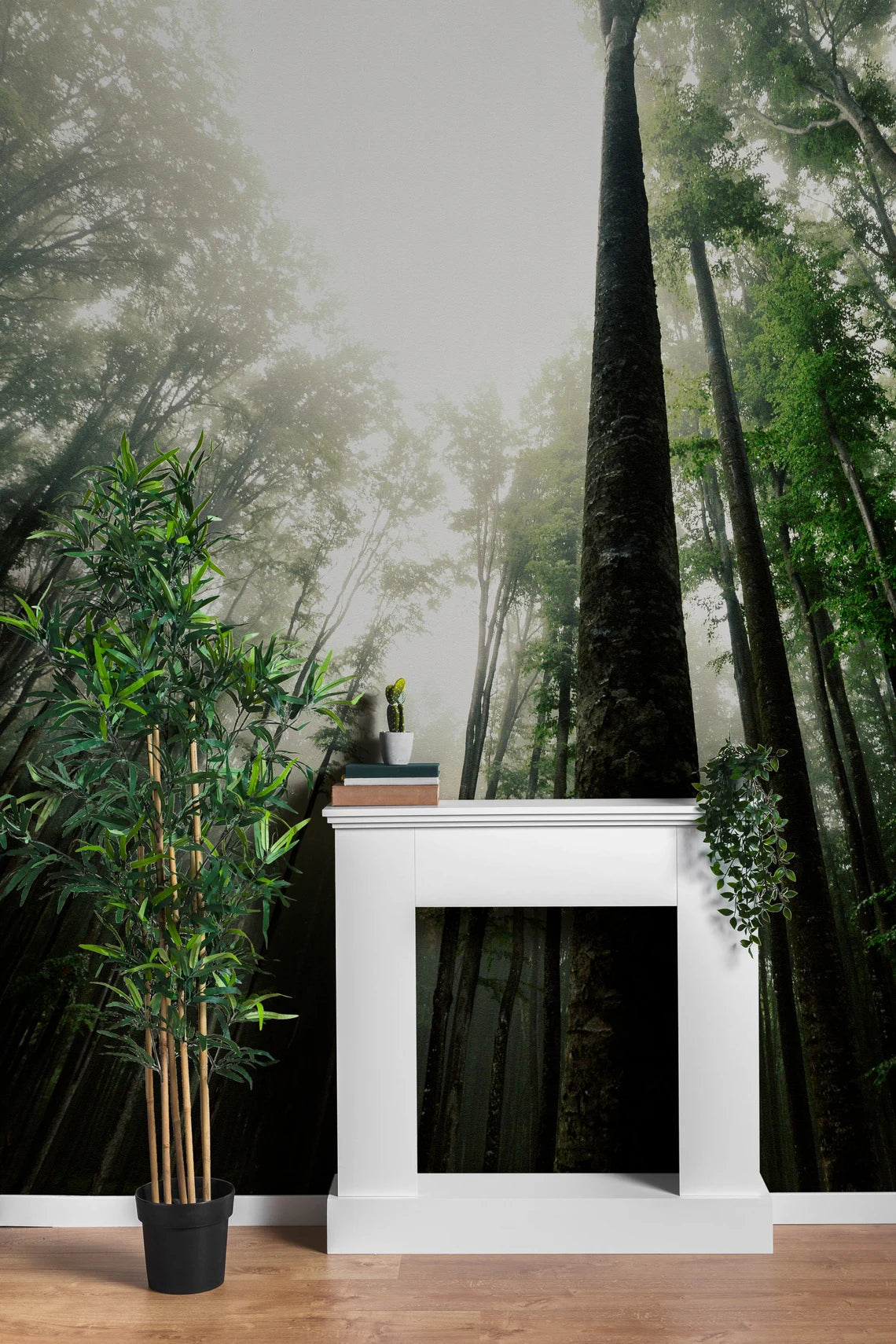 Forest Living Room Nature Tree Wallpaper