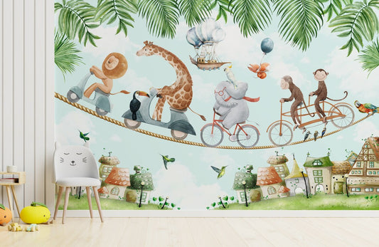 Kids Acrobat Animals Wallpaper