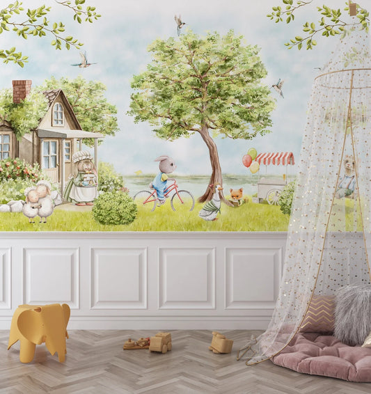 Kids Woodland Animals Wallpaper
