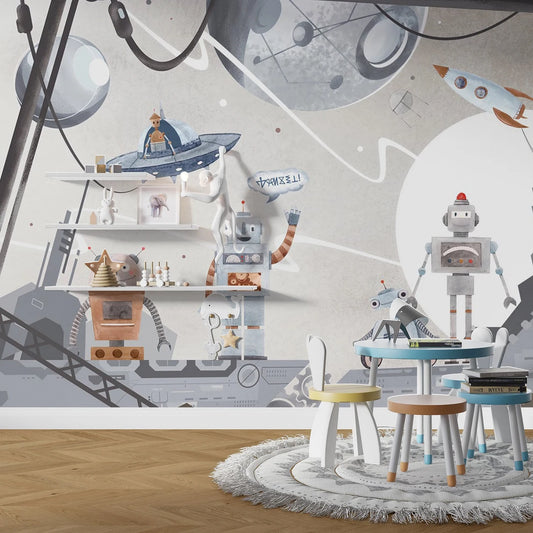 Robot Boy Room Wallpaper