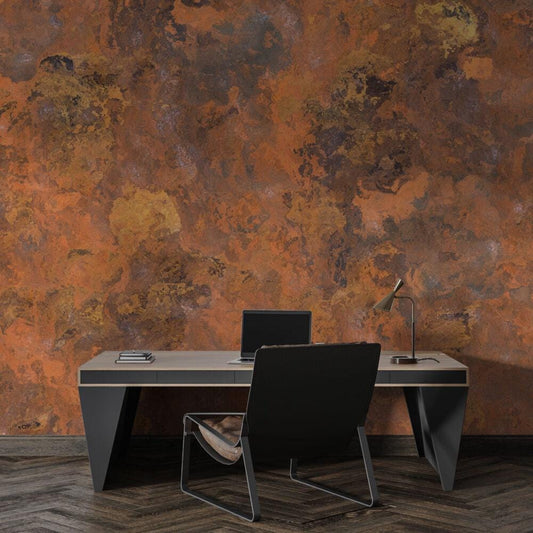 Copper Colors Wallpaper, Drawwing Wallpaper, Bohemian Wallpaper, Modern Mural, Peel and Stick Wallpaper, Wall Design, Wall Pattern Wallpaper