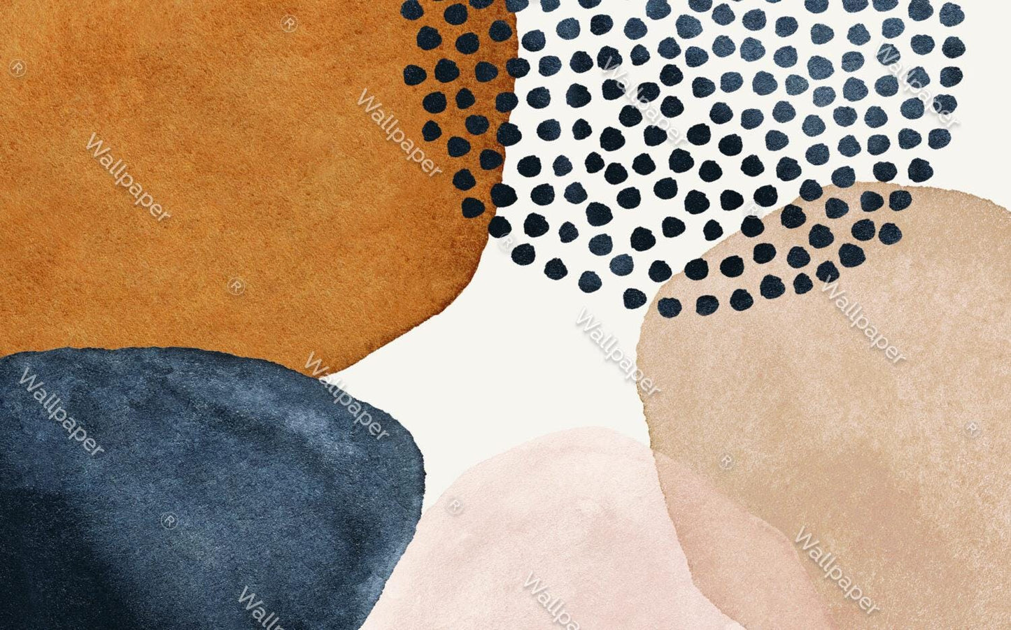 Boho Style Pattern Wallpaper, Peel and Stick Wallpaper, Stylish Room Design, Watercolor Colorful Wallpaper, Abstract Pattern Wallpaper