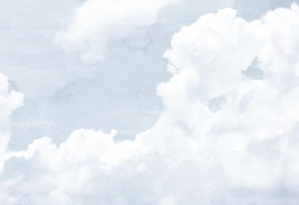 Blue Sky View Wallpaper, Tual Wallpaper, Nature Mural, Painting Wallpaper, Peel and Stick Wallpaper, Clouds Wallpaper, Bedroom Wallpaper