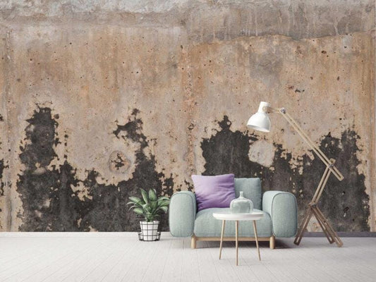 Abstract Vintage Art Wallpaper, Antiquing Effect Wallpaper, Dark Wallpaper, Modern Mural, Gray Peel and Stick Wallpaper, Cool Wall Design