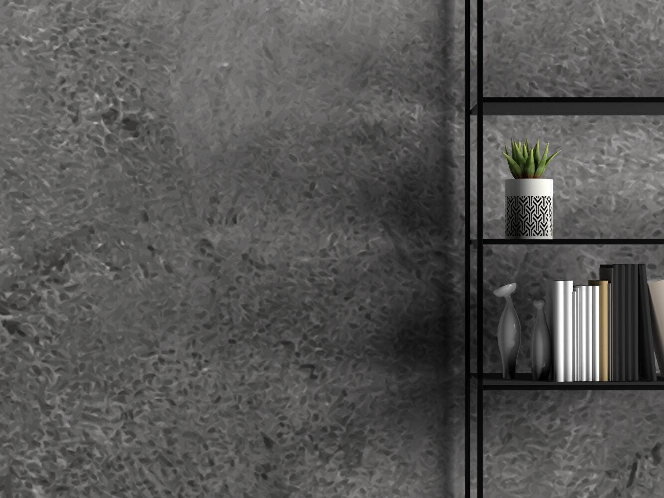 Dark Gray Concrete Wall Look Wallpaper, Painting Effect Wallpaper, Dark Wallpaper, Modern Mural, Gray Peel and Stick Wallpaper, Wall Design