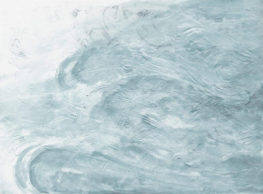 Aesthetic Wall Texture Blue Color Wallpaper, Boho Style Pattern Wallpaper, Water Waves Bathroom Wallpaper, Abstract Pattern Wallpaper