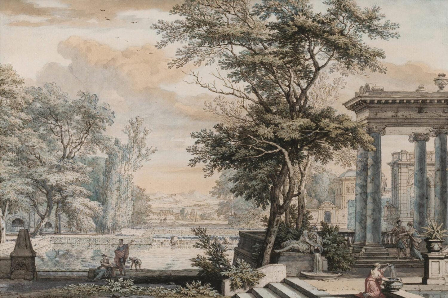 Ancient Rome Wallpaper, Bohemian Wallpaper, Trees Mural Peel and Stick Wallpaper, Antique Wallpaper, Nostalgic Wallpaper, Drawwing Wallpaper