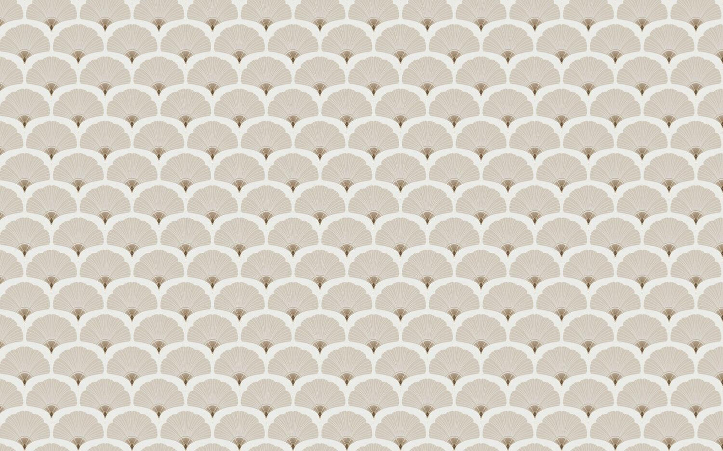 Beige Fan Pattern Wallpaper, Shaped Wallpaper, Elegance Peel and Stick Wallpaper, Stylish Room Design, Bright Color Wallpaper