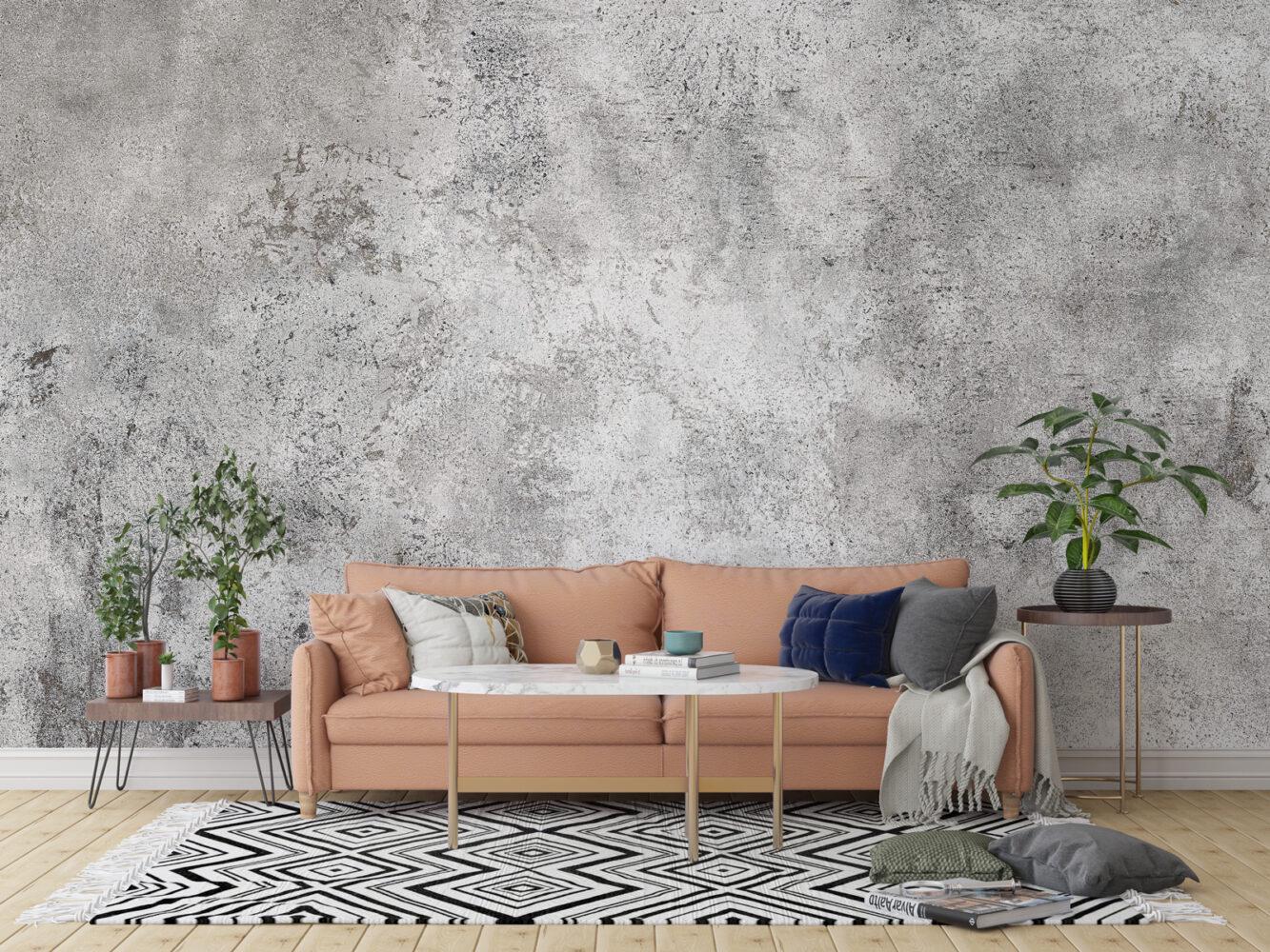 Concrete Textured Wall Look Wallpaper, Drawwing Effect Wallpaper, Dark Wallpaper, Modern Mural, Gray Peel and Stick Wallpaper, Wall Design