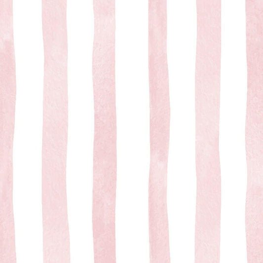 Child Room Pink Striped Wallpaper, Watercolor Kid Mural, Watercolor brush Wallpaper Nursery, School Wallpaper, Pink Baby Room Wallpaper