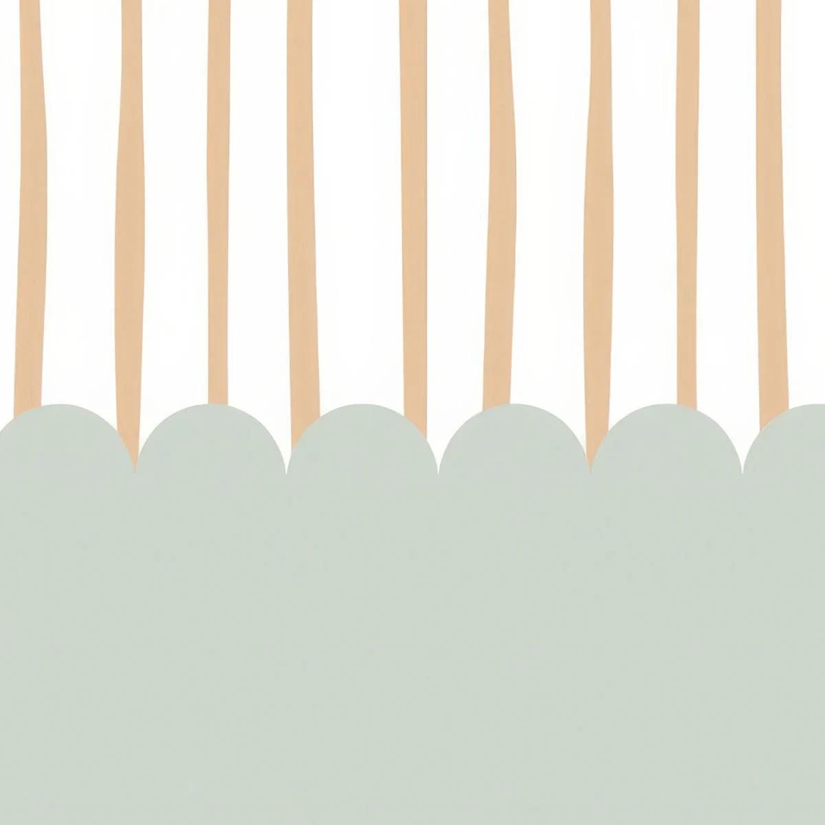 Ruffles and Stripes Green Wallpaper, Watercolor Kid Mural, Watercolor brush Wallpaper Nursery, School Wallpaper, Green Baby Room Wallpaper