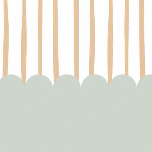 Ruffles and Stripes Green Wallpaper, Watercolor Kid Mural, Watercolor brush Wallpaper Nursery, School Wallpaper, Green Baby Room Wallpaper