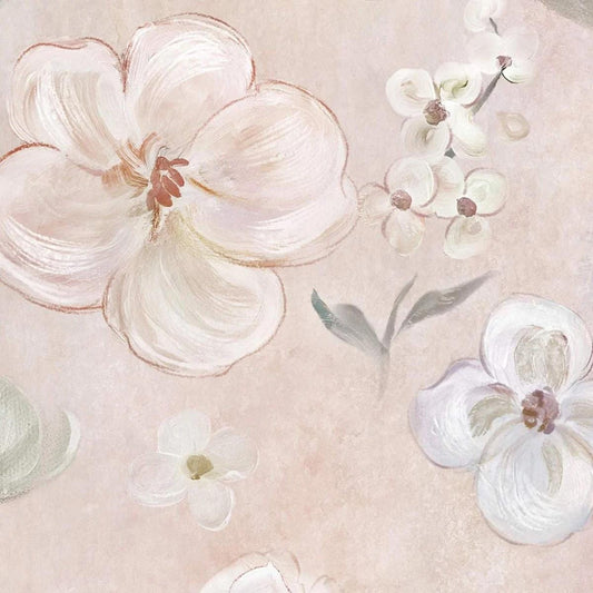 Watercolor Large Flowers Girl Wallpaper, Flower Garden Baby Girl Wallpaper, Art Wallpaper Nursery, Watercolor Wallpaper, Flowers Wallpaper