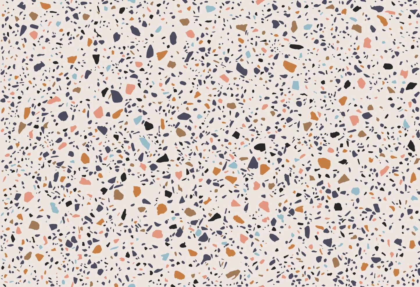 Small Colored Stone Patterns Kids Wallpaper on a White Background, Child Wallpaper, Bright Wallpaper Nursery, Colourful Baby Room Wallpaper
