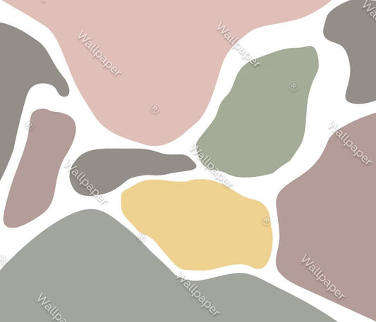 Color Patterned 3D Kid Wallpaper, Fun Kid Mural, Pastel Tones Illustration Wallpaper Nursery, Art Child Wallpaper, Colourful Baby Wallpaper