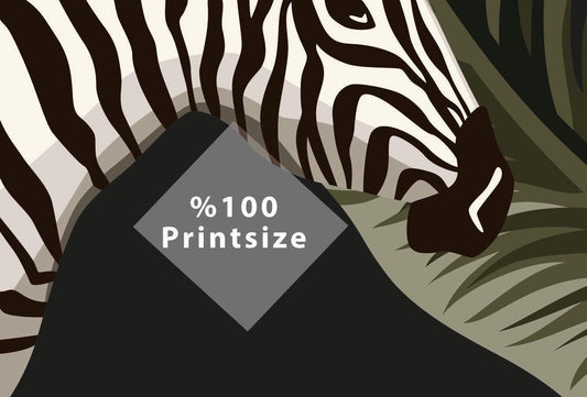 Black Panter Zebra and Leopard with Exotic Flowers in Dark Jungle Wallpaper, Black Tropical Animal Wallpaper, Botanical wallpaper