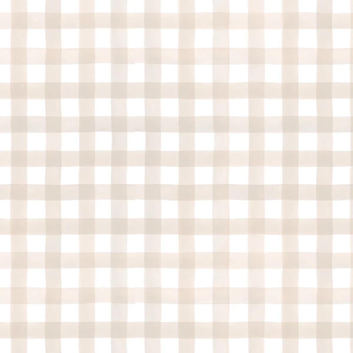 Beige Plaid Wallpaper, Watercolor Mural Nursery, Beige Baby Girl Wallpaper, School Wallpaper, Beige Baby Room Wallpaper