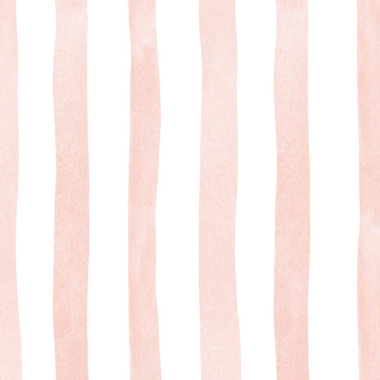 Child Room Salmon Pink Striped Wallpaper, Watercolor Kid Mural, Watercolor brush Wallpaper Nursery, School Wallpaper, Pink Baby Wallpaper