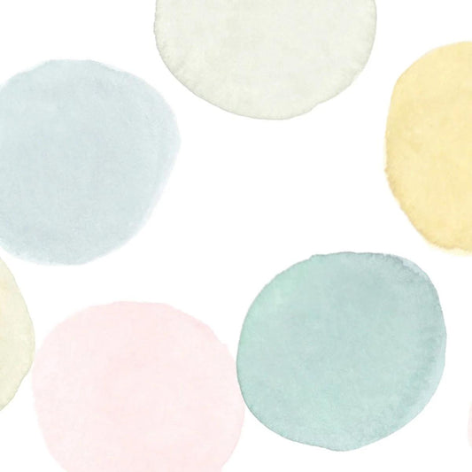 Colourful Polka Dot Wallpaper, Watercolor Wallpaper Nursery, Baby Room Wallpaper, School Wallpaper, Fun Kid Wallpaper, Kids Bath Mural