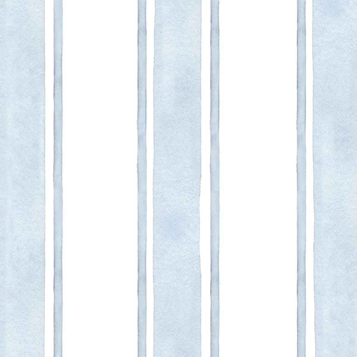 Blue Design Lines Kidsroom Wallpaper, Watercolor Kid Mural, Wallpaper Nursery, School Wallpaper, Blue Baby Room Wallpaper