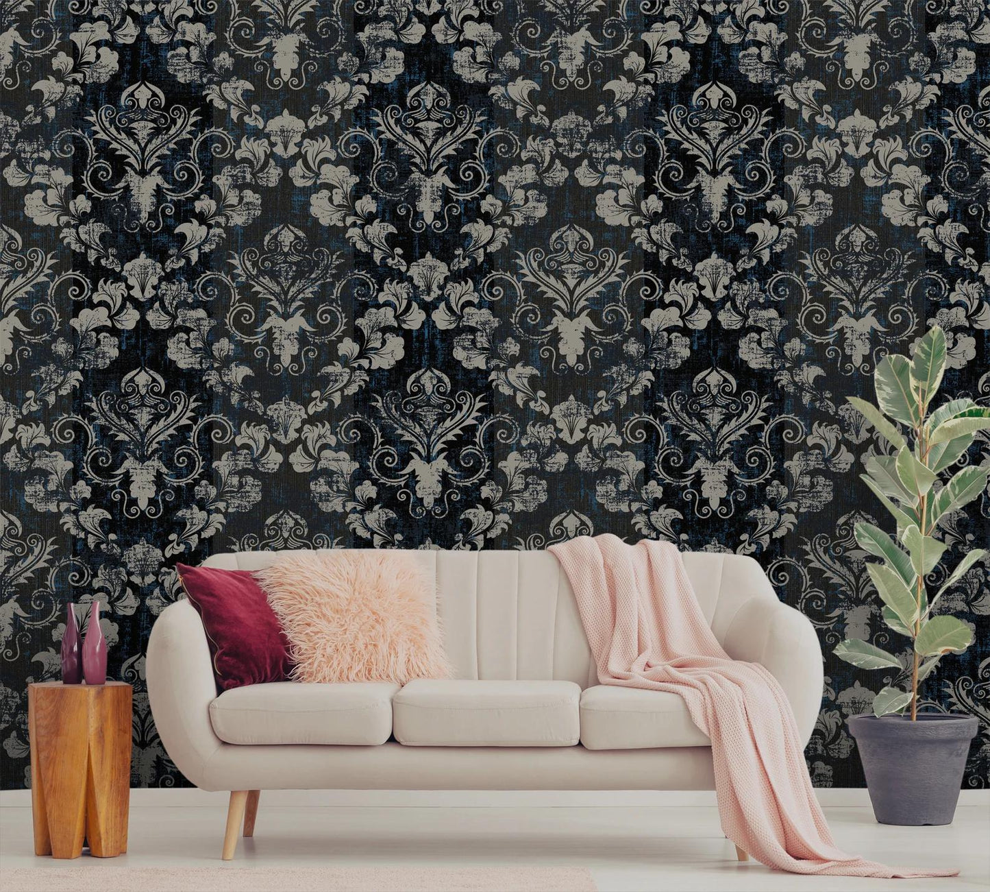 Turkish Retro Motifs Wallpaper, Retro Pattern Wallpaper, Colourful Abstract Patterned Wallpaper, Boho Style Wallpaper, Bohemian Wallpaper
