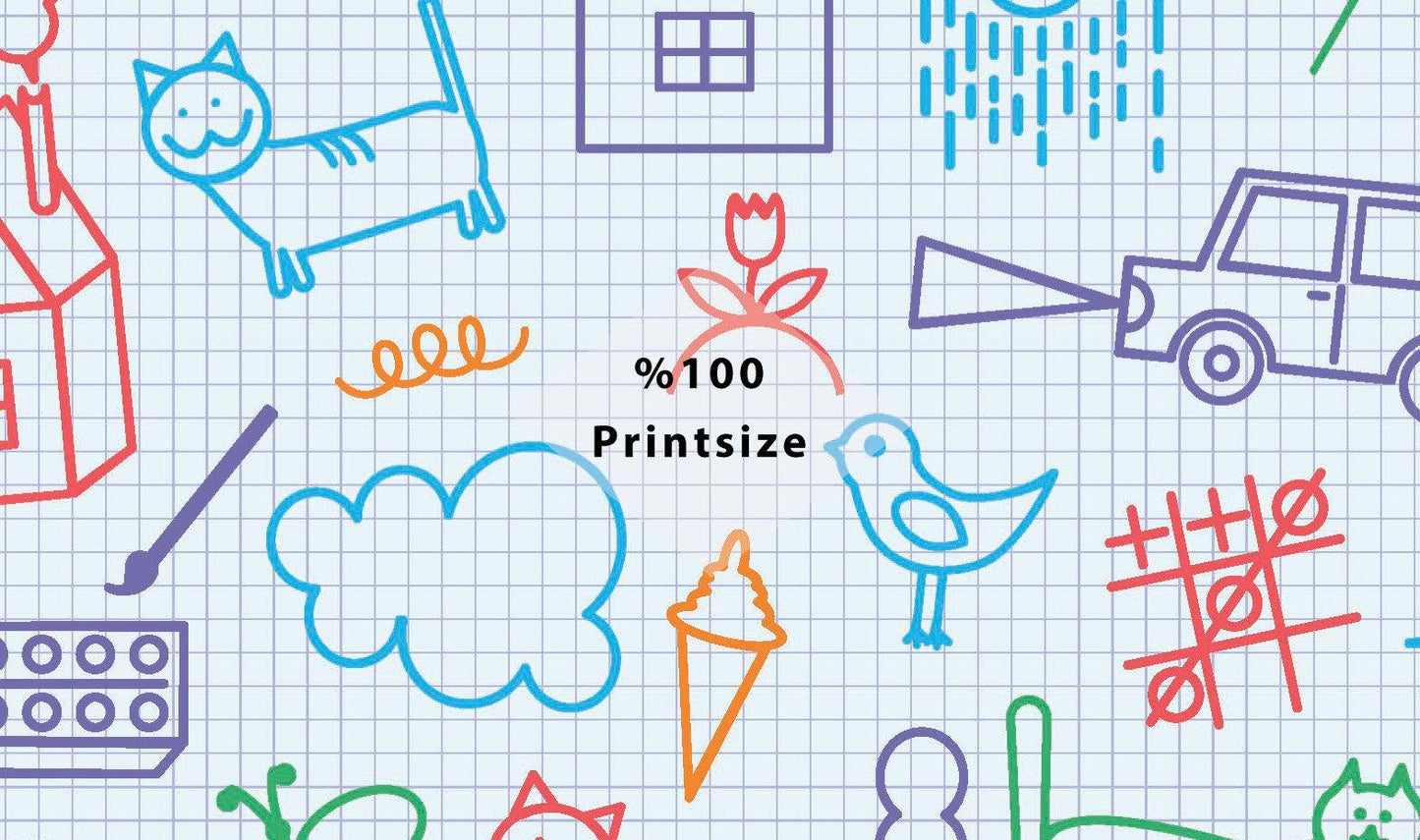 Fun Kids Drawings Wallpaper, Colourful Child Art Wall Poster, Pictorial Baby Wallpaper, Cute Wallpaper Nursery, Drawwing School Wallpaper