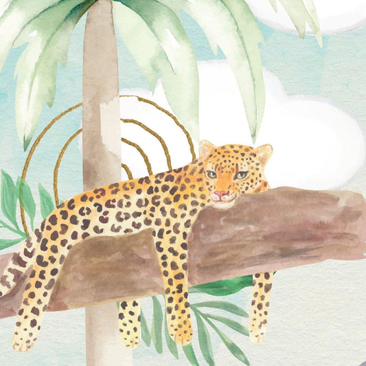 Watercolor Cute Jungle Animals Wallpaper Nursery, Nature Kids Wallpaper, Forest Child Wallpaper, Drawwing Wallpaper, Jungle Baby Wallpaper