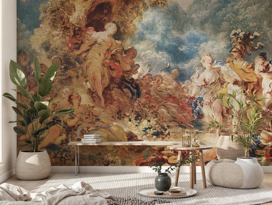 Renaissance Wallpaper, Historical Mural, Art Wallpaper, Antique Wallpaper, Bohemian Wallpaper, Historical Themed Wallpaper