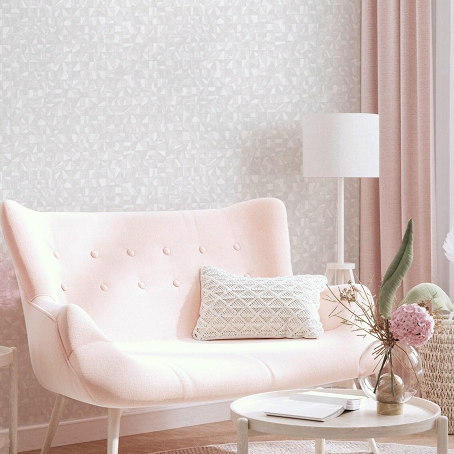 Luxurious Texture Light Beige Embossed Wallpaper with Abstract Geometric Pattern, Elegant Secret Shine Wallpaper, Elegant Modern Wallpaper