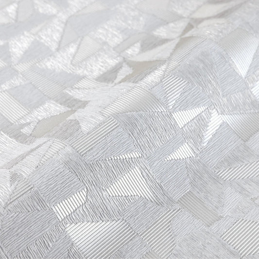 Luxurious Texture Light Gray Embossed Wallpaper with Abstract Geometric Pattern, Elegant Secret Shine Wallpaper, Elegant Modern Wallpaper