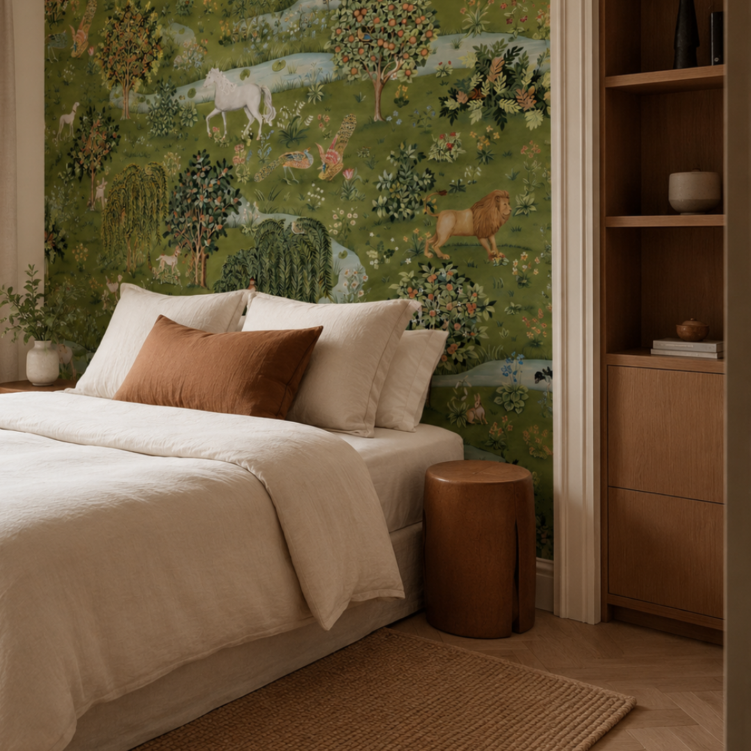 William Morris Owl & Willow Wallpaper - Vintage Nature Wall Mural