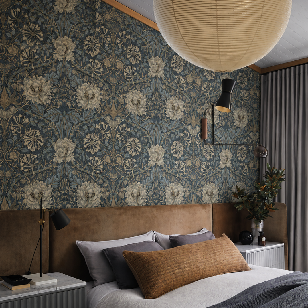 William Morris Indigo Wallpaper - Vintage Nature Wall Mural