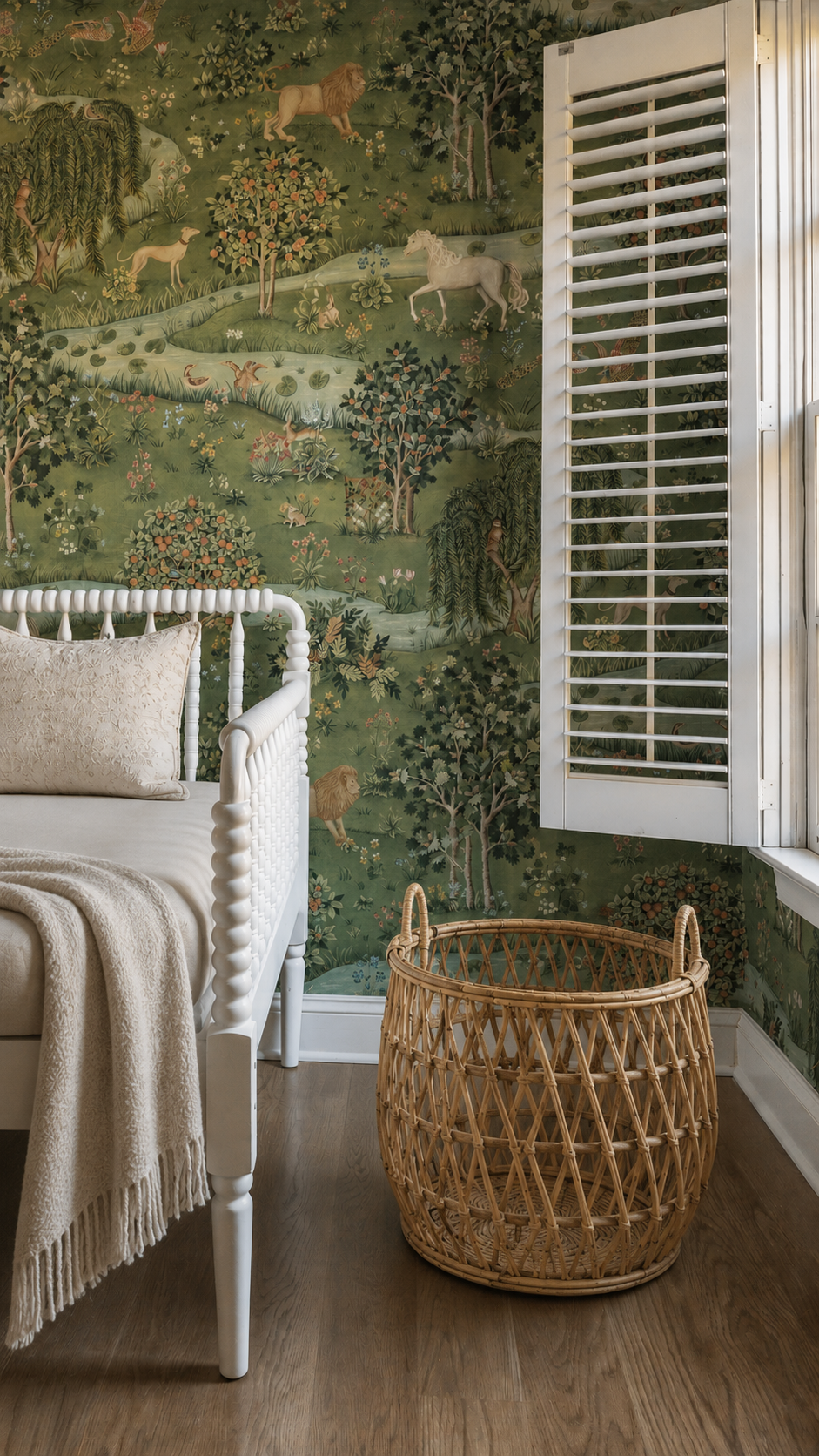 William Morris Owl & Willow Wallpaper - Vintage Nature Wall Mural