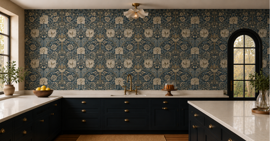 William Morris Indigo Wallpaper - Vintage Nature Wall Mural