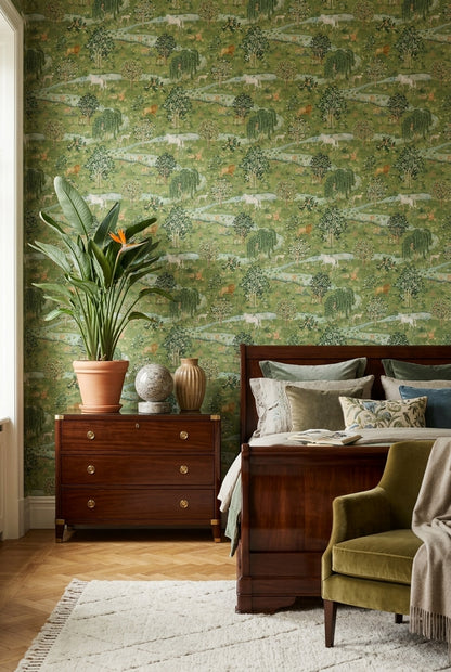 William Morris Owl & Willow Wallpaper - Vintage Nature Wall Mural