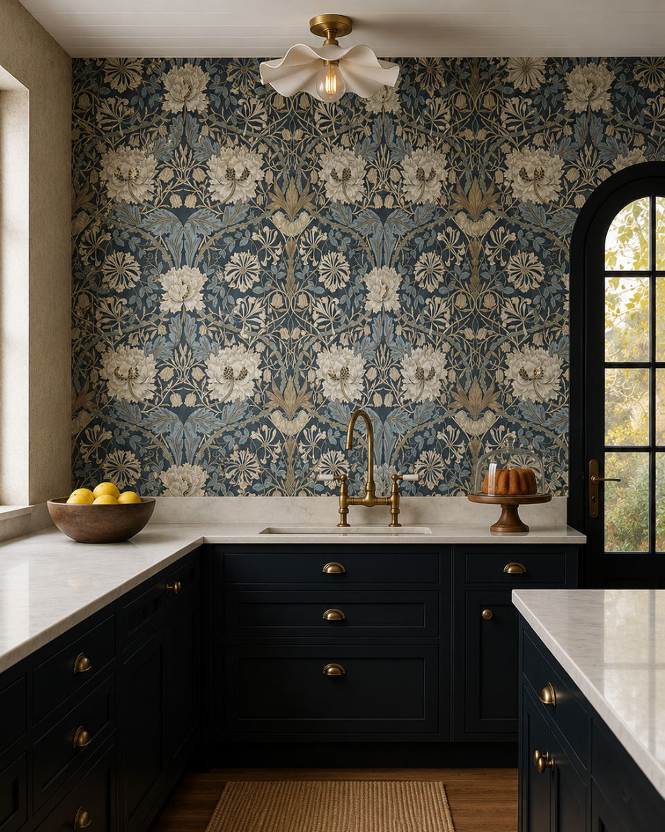 William Morris Indigo Wallpaper - Vintage Nature Wall Mural
