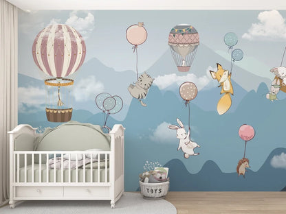Animals Kids Room Wallpaper