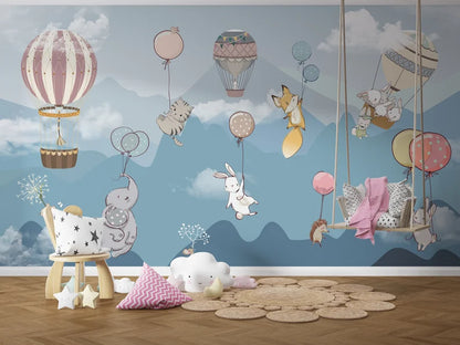 Animals Kids Room Wallpaper