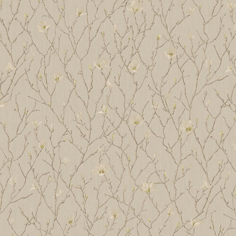 Branches of Tree in Blossom - Flower Motif Wallpaper