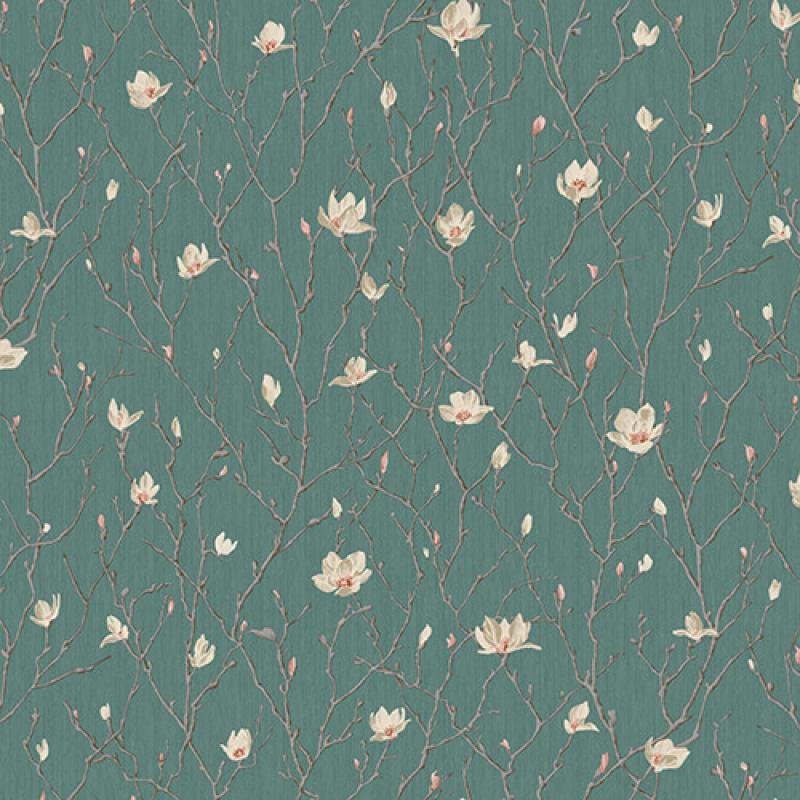 Branches of Tree in Blossom - Flower Motif Wallpaper