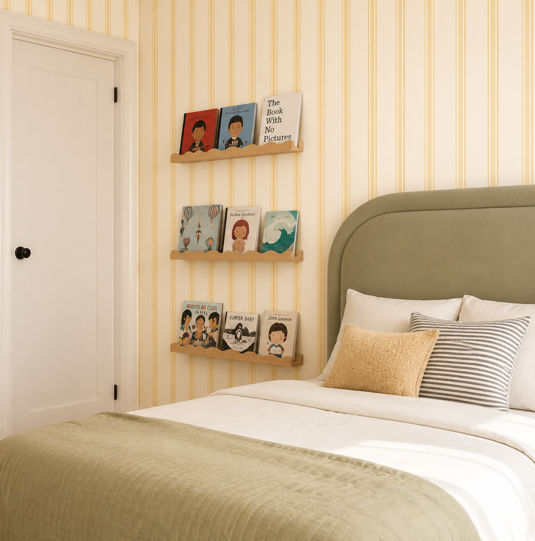Timeless Yellow Pinstripe Wallpaper – Whimsical Wallpaper for Nursery