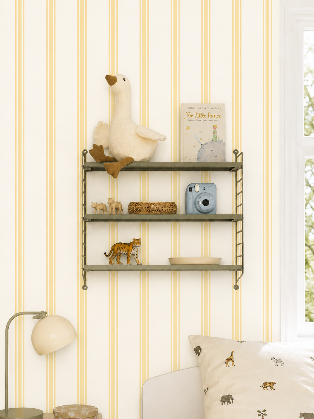 Timeless Yellow Pinstripe Wallpaper – Whimsical Wallpaper for Nursery