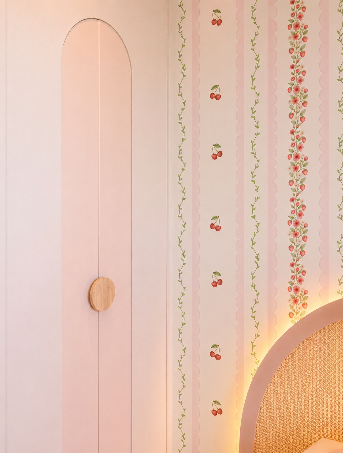 Pink Cherry Blossom Wallpaper,  Whimsy Floral Nursery Wallpaper