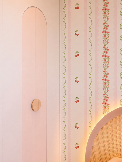Pink Cherry Blossom Wallpaper,  Whimsy Floral Nursery Wallpaper