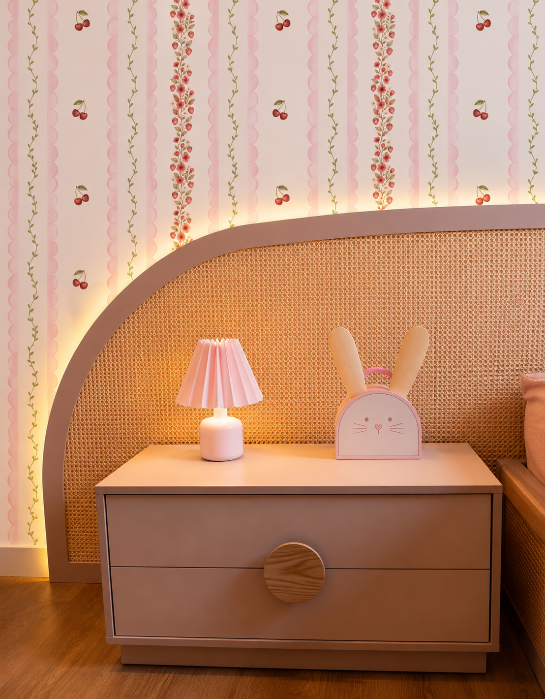 Pink Cherry Blossom Wallpaper,  Whimsy Floral Nursery Wallpaper