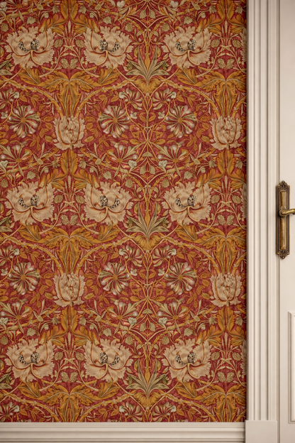 William Morris Papyrus Wallpaper - Vintage Nature Design