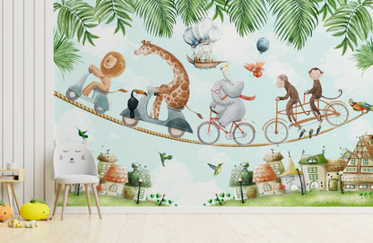 Kids Acrobat Animals Wallpaper