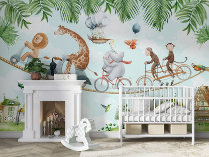 Kids Acrobat Animals Wallpaper