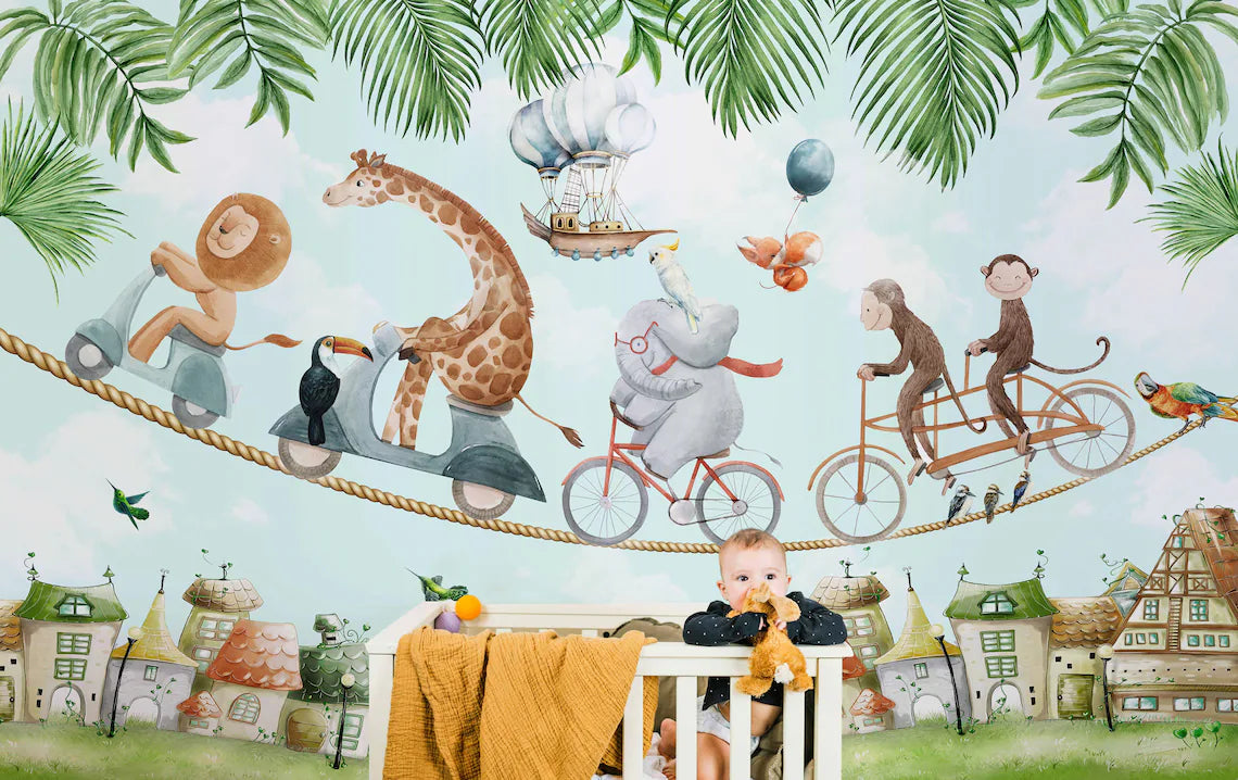 Kids Acrobat Animals Wallpaper